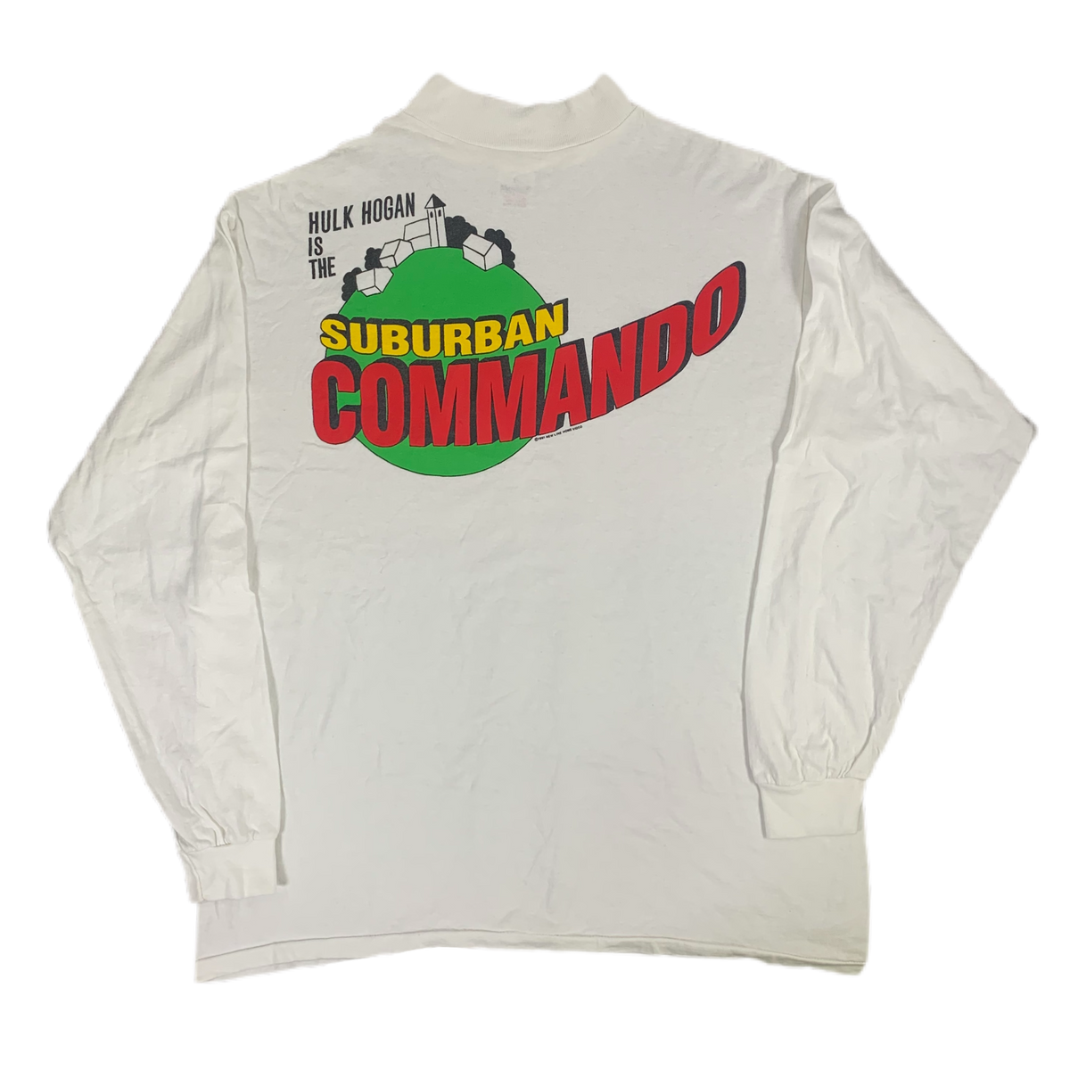 Vintage Hulk Hogan Suburban Commando &quot;New Line Home Video&quot; Long Sleeve Shirt