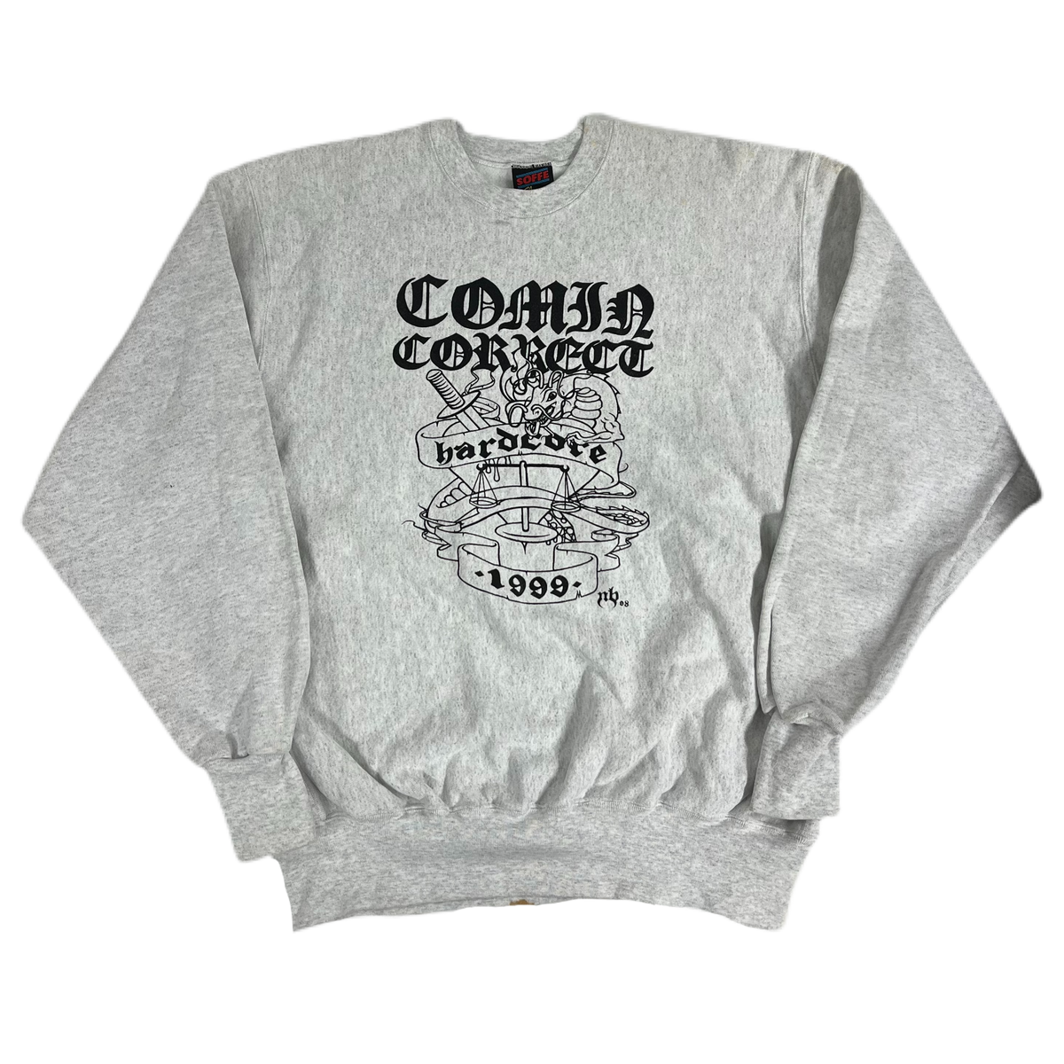Vintage Comin Correct &quot;Hardcore&quot; Crewneck Sweatshirt