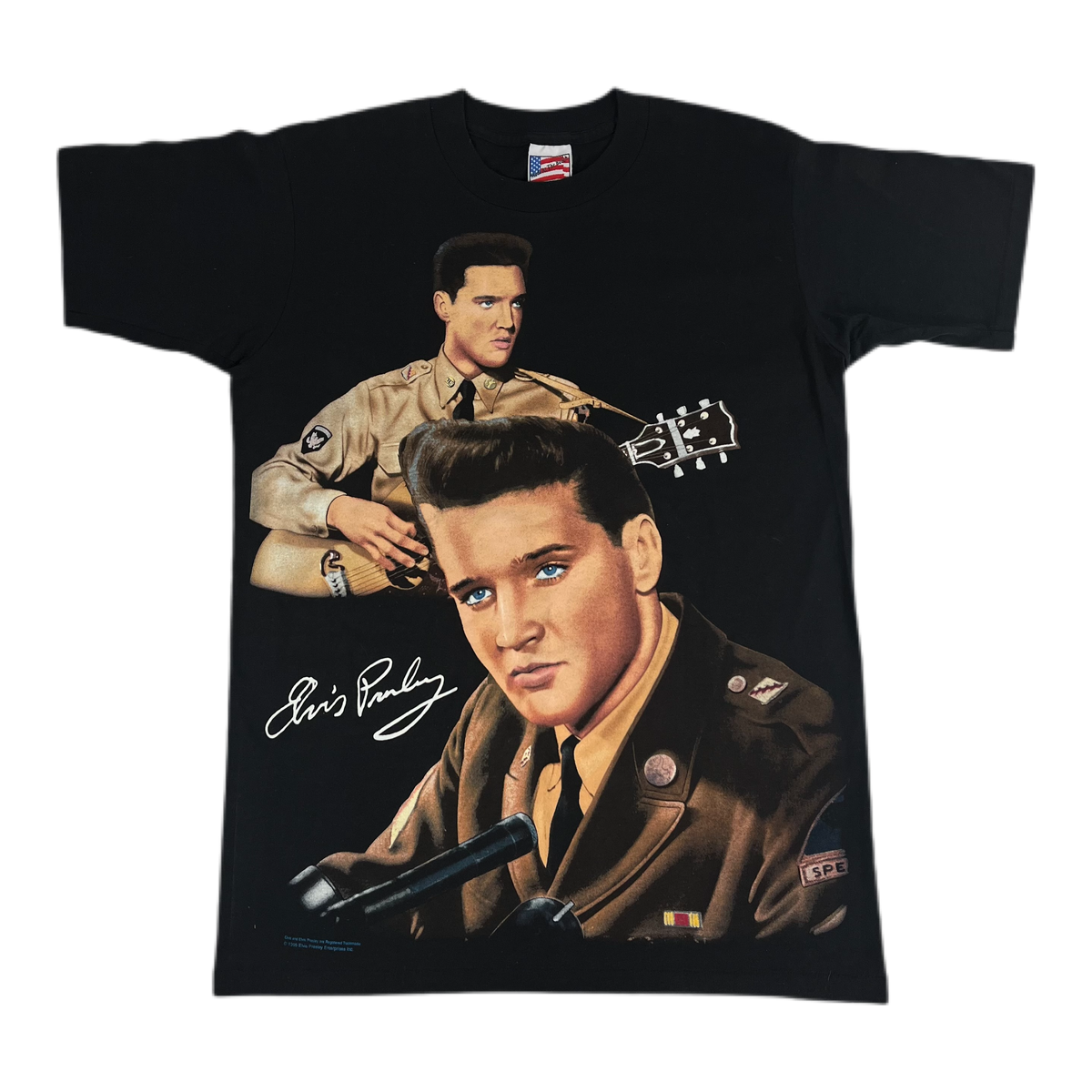 Vintage Elvis Presley &quot;Military Uniform&quot; T-Shirt