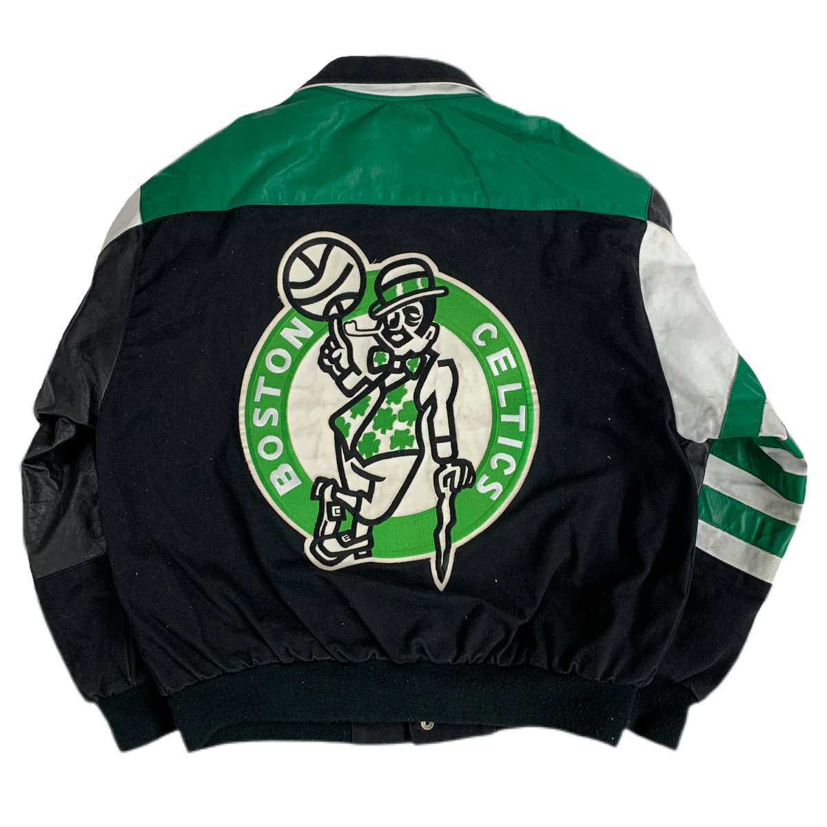 Vintage Boston Celtics &quot;Jeff Hamilton&quot; NBA Leather Jacket