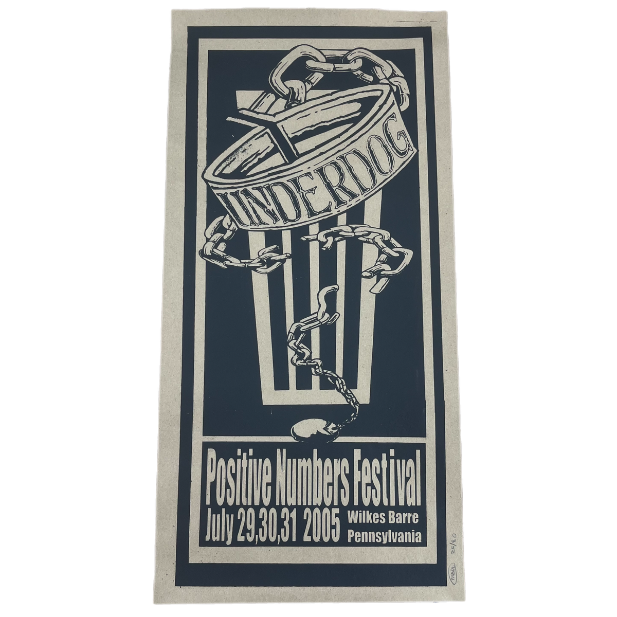 Vintage Underdog &quot;Positive Numbers Festival&quot; Wilkes-Barre Pennsylvania Poster
