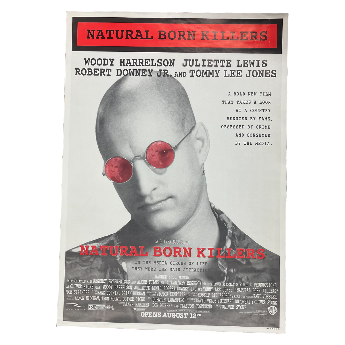Vintage Natural Born Killers &quot;Woody Harrelson Juliette Lewis&quot; Movie Poster
