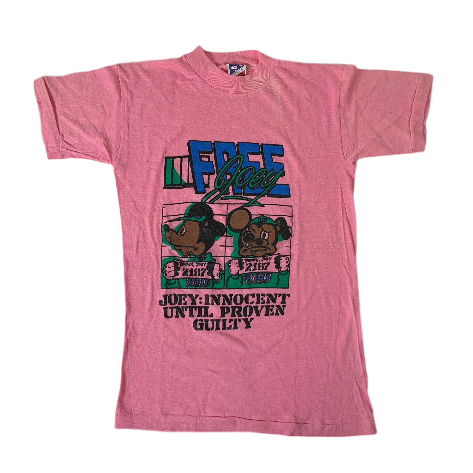 Vintage Mickey Mouse "Free Joey" Bootleg T-Shirt - jointcustodydc