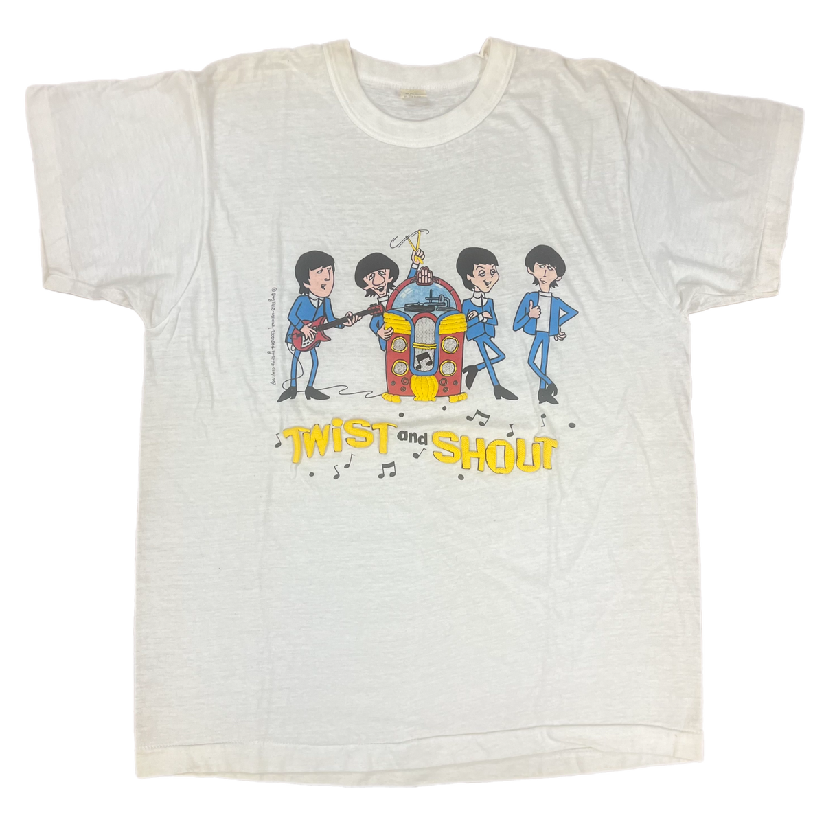 Vintage The Beatles &quot;Twist and Shout&quot; Puffy Ink Apple Corps T-Shirt
