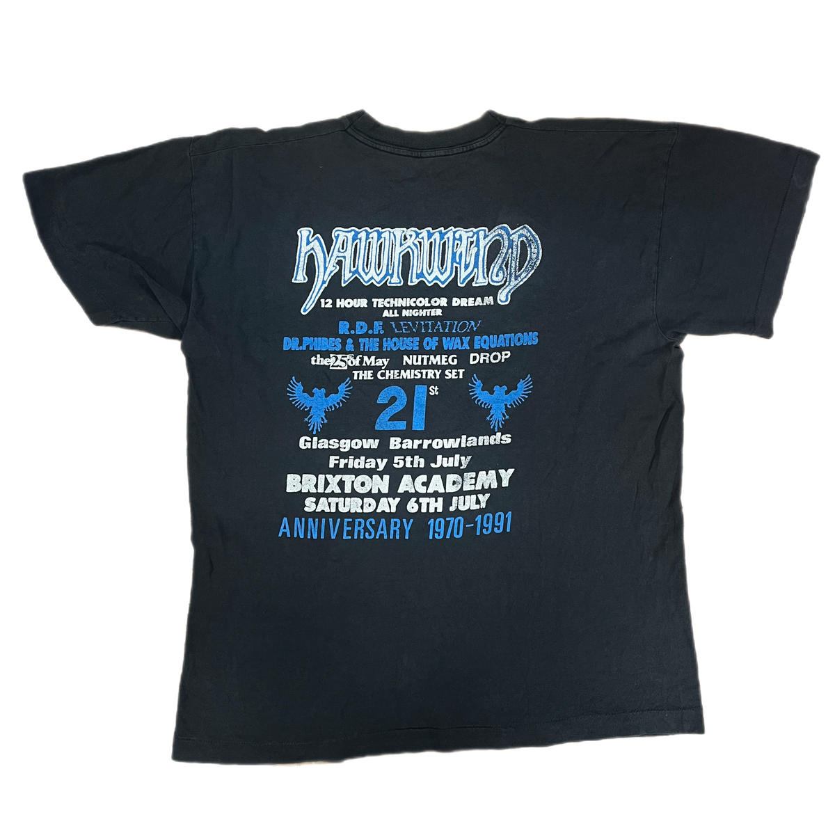 Vintage Hawkwind &quot;12 Hour Technicolor Dream&quot; Anniversary T-Shirt