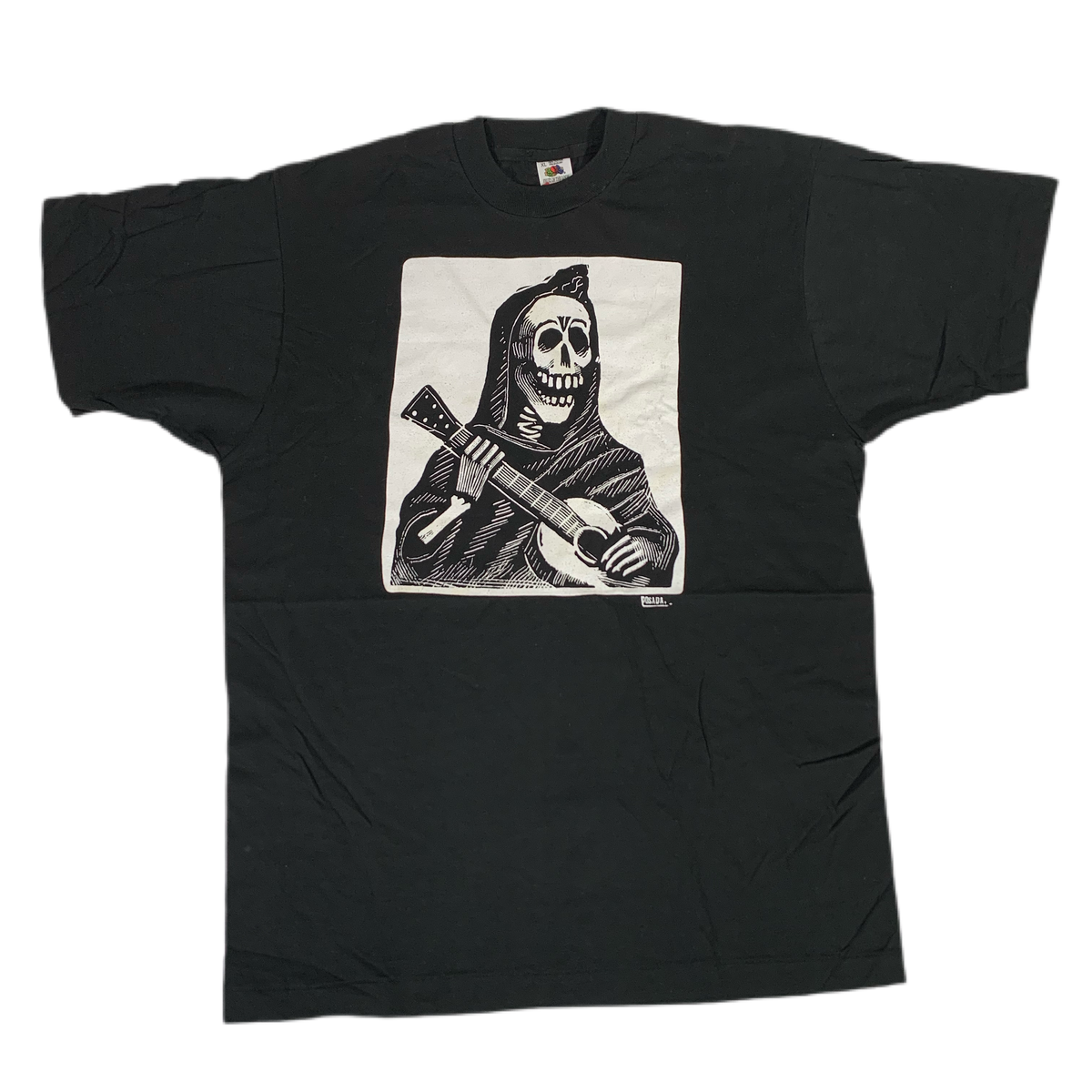 Vintage José Guadalupe Posada &quot;Calavera Con Guitara&quot; T-Shirt