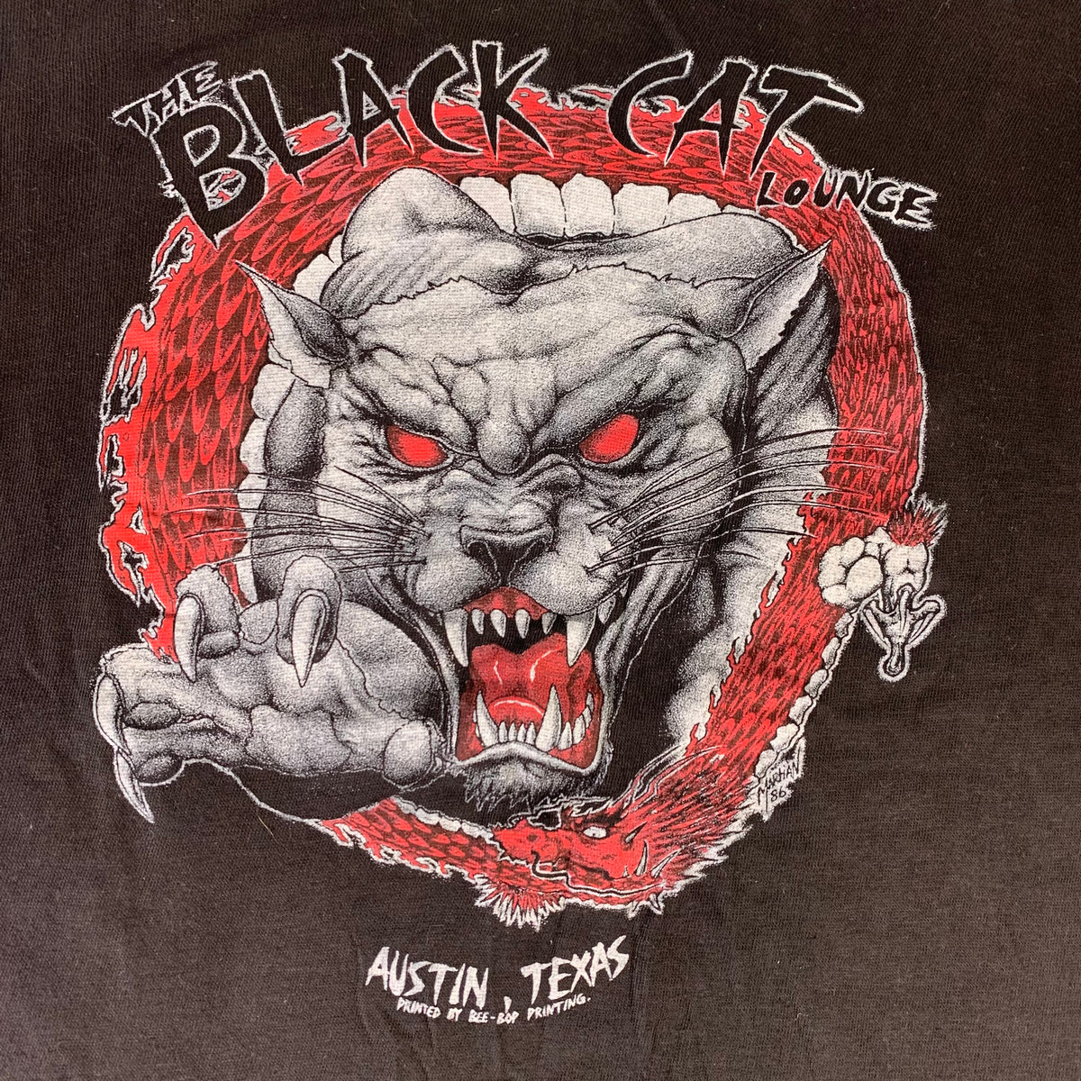 Vintage The Black Cat &quot;Austin, Texas&quot; T-Shirt