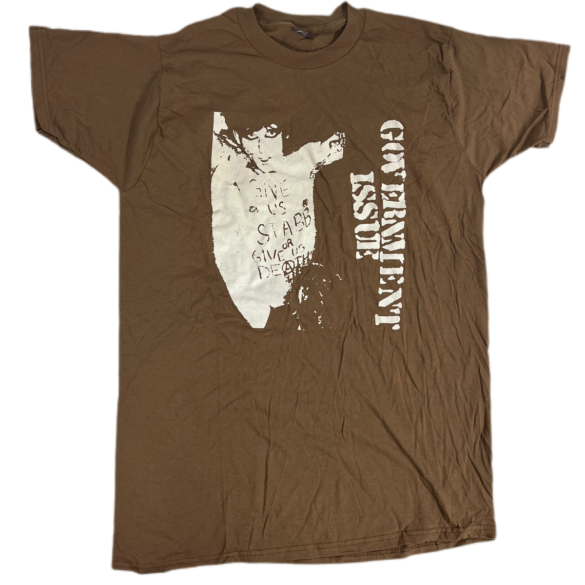 Vintage Government Issue &quot;Give Us Stabb Or Give Us Death&quot; T-Shirt