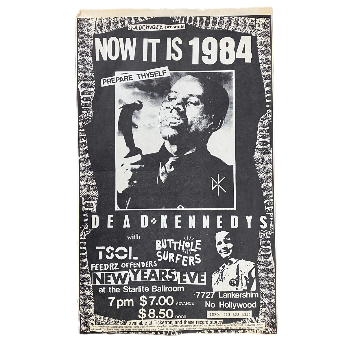 Vintage Dead Kennedys &quot;Now It Is 1984&quot; Show Flyer