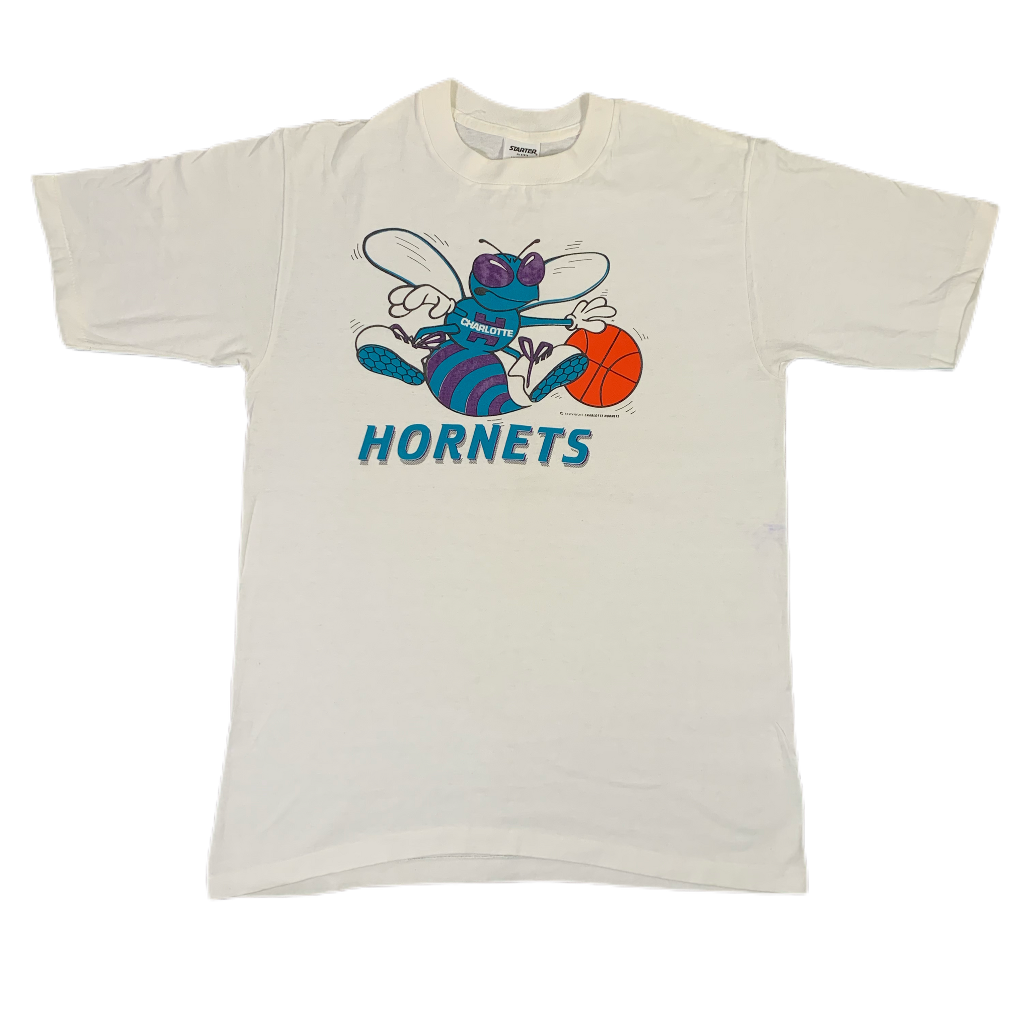 Vintage Charlotte Hornets NBA Basketball Single Stitch T-Shirt 