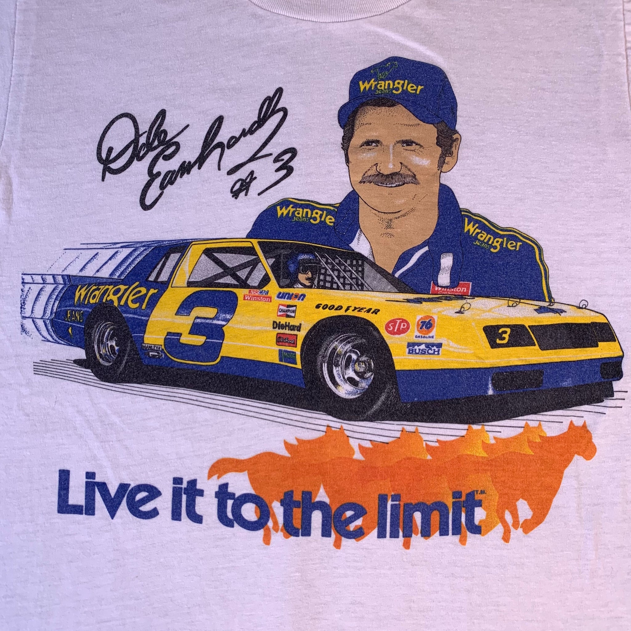 Vintage Dale Earnhardt NASCAR Long Sleeve Shirt Flames NASCAR 