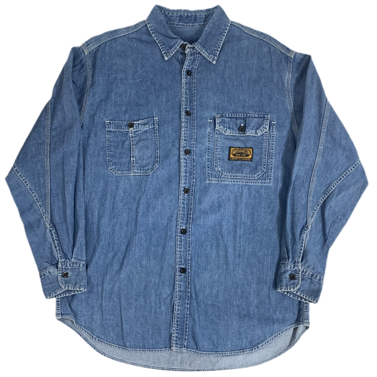 Vintage Washington Dee Cee Sanforized &quot;Made in U.S.A.&quot; Denim Work Shirt
