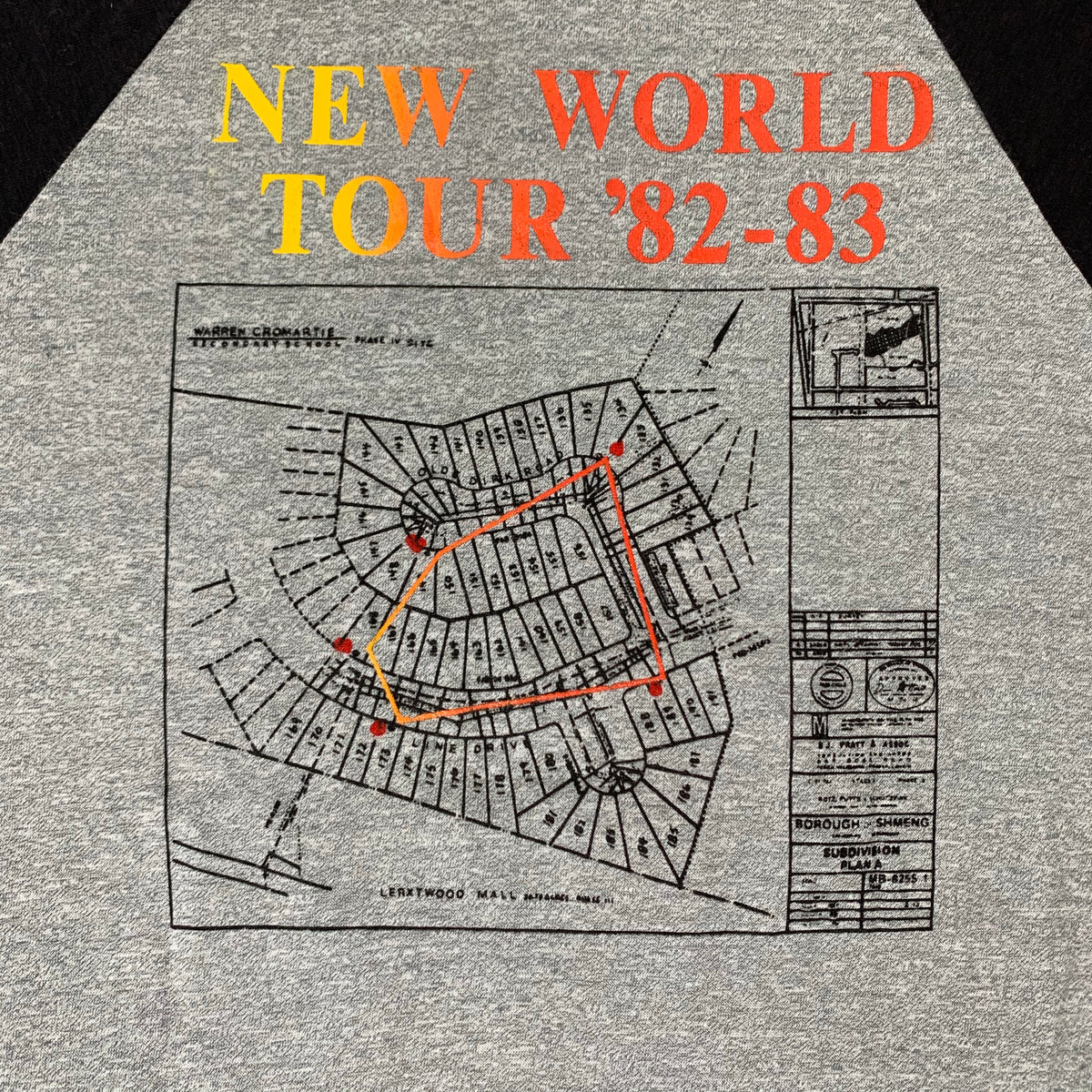 Vintage Rush &quot;Signals New World Tour &#39;82-83&quot; Raglan Shirt