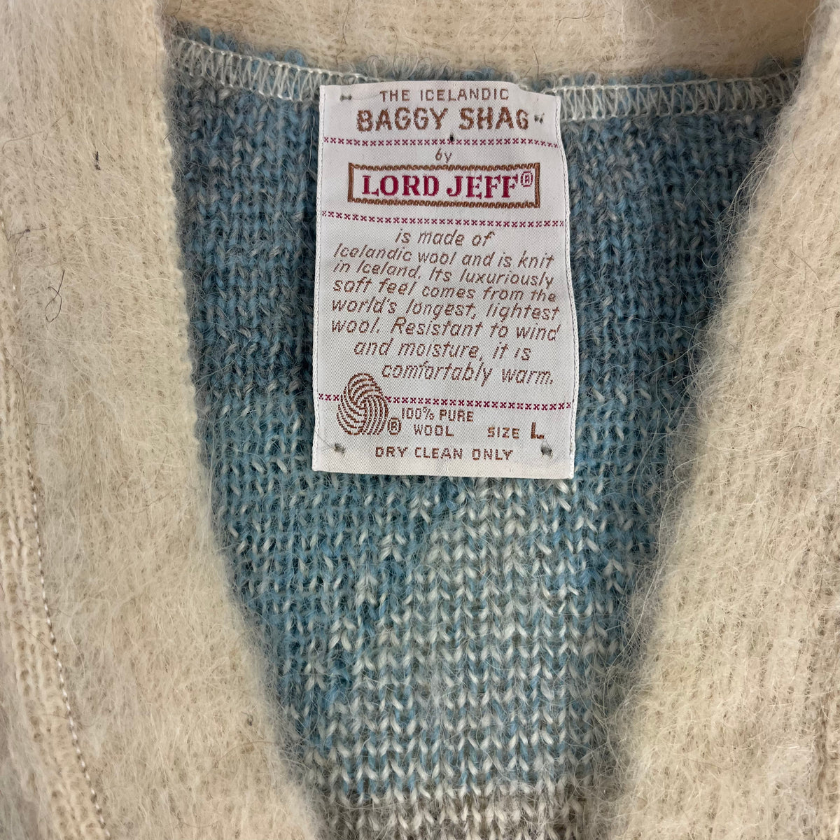 Vintage Icelandic Baggy Shag &quot;Lord Jeff&quot; Wool Cardigan