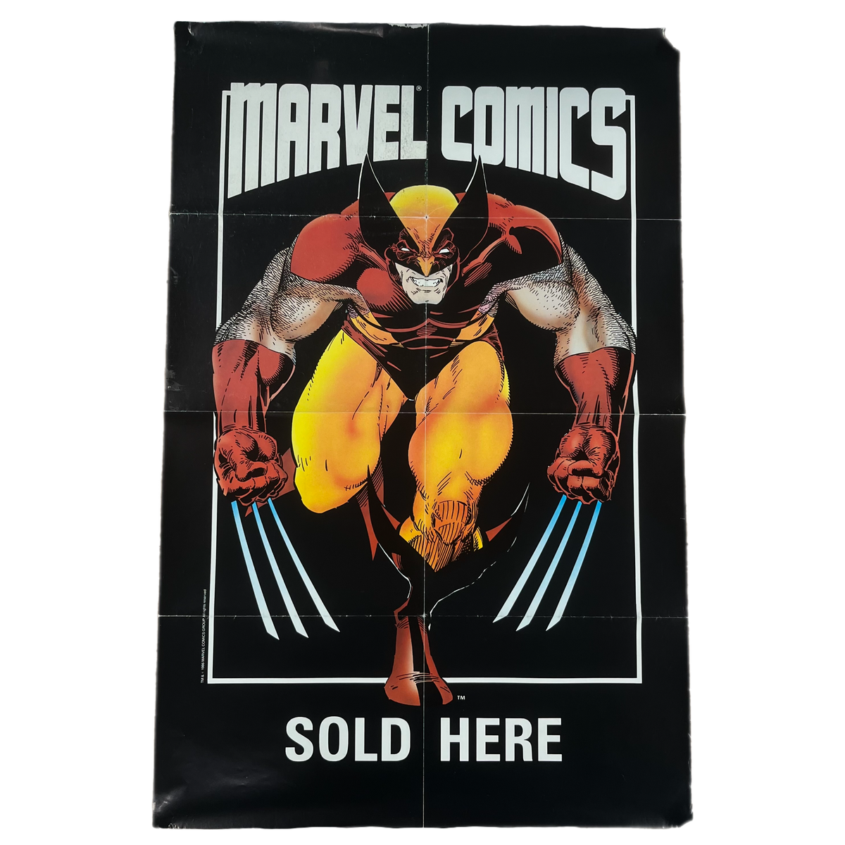 Vintage Marvel Comics Group &quot;Wolverine&quot; SOLD HERE Promotional Poster