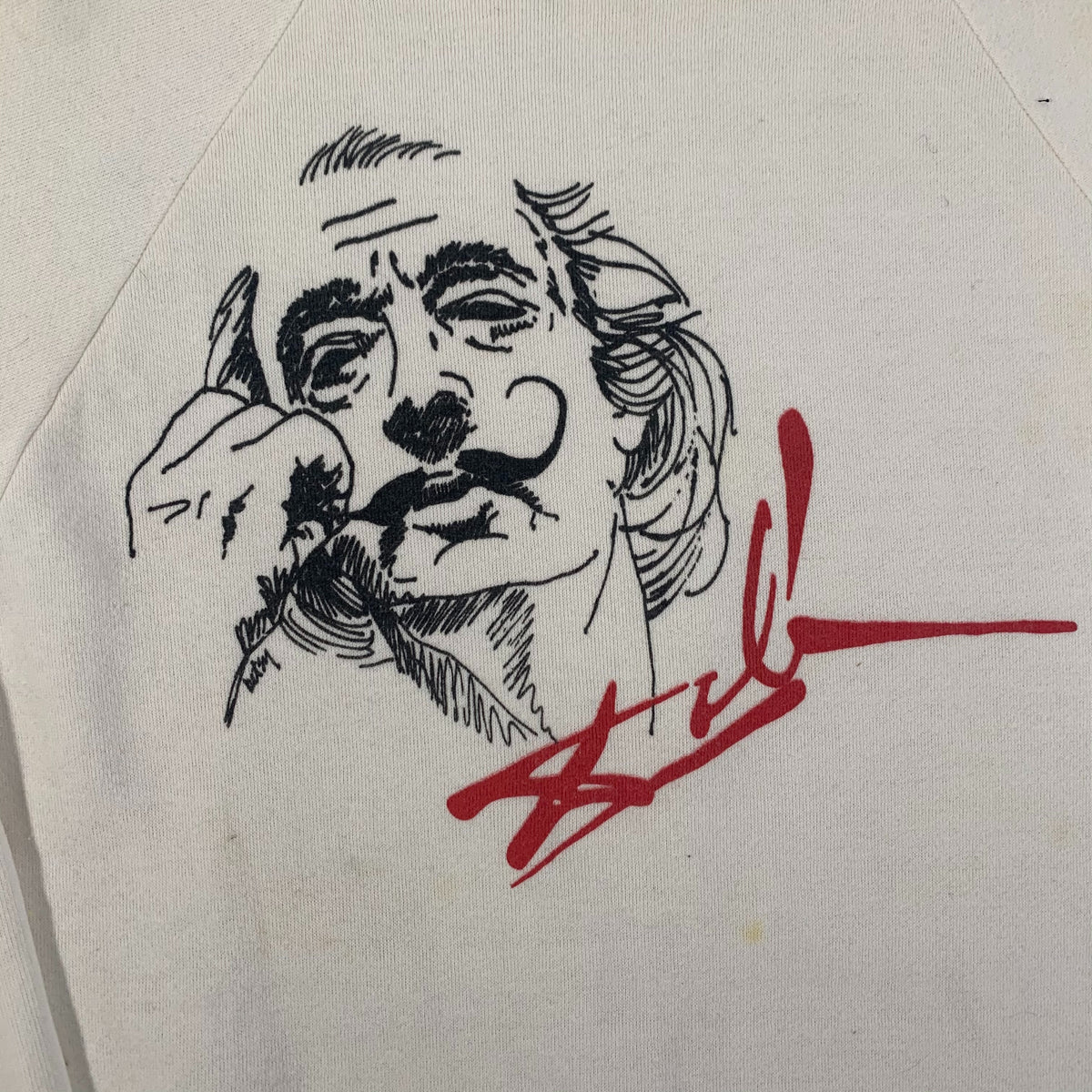 Vintage Salvador Dalí &quot;Portrait&quot; Raglan Sweatshirt