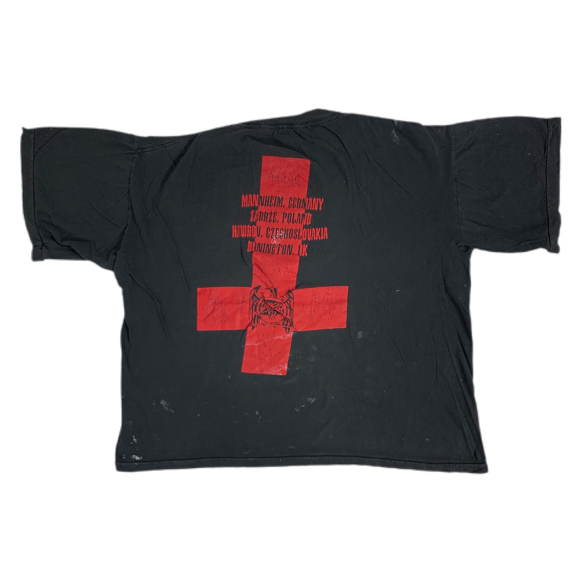 Vintage Slayer &quot;Decade Of Aggression&quot; Upside-Down Cross T-Shirt