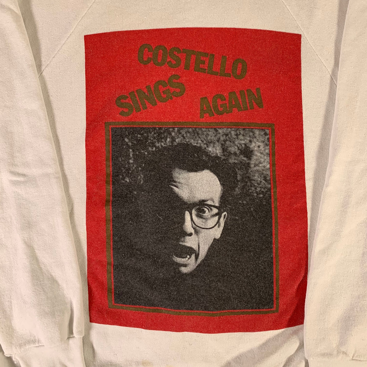 Vintage Elvis Costello &quot;Costello Sings Again&quot; Raglan Sweatshirt