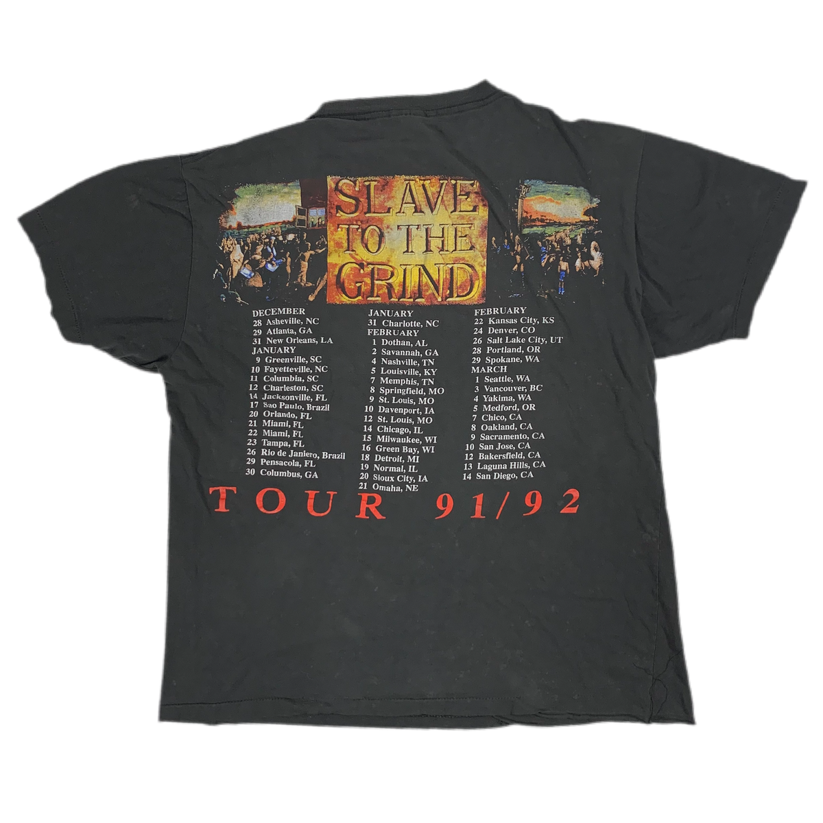 Vintage Skid Row &quot;Slave To The Grind&quot; T-Shirt