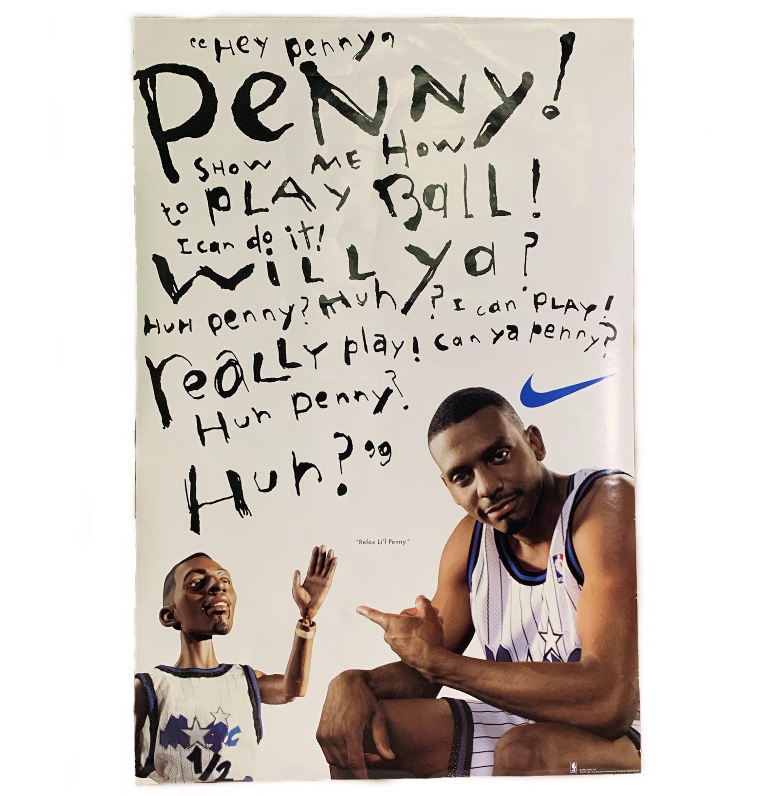 Vintage orignal nike Penny Hardaway Li'l Penny poster Chris Rock