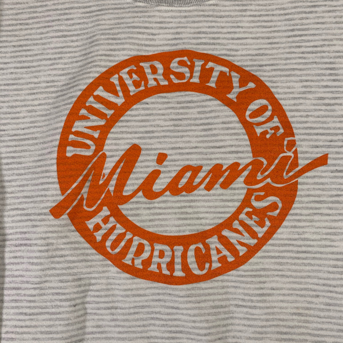 Vintage Miami Hurricanes &quot;Striped&quot; Crewneck Sweatshirt