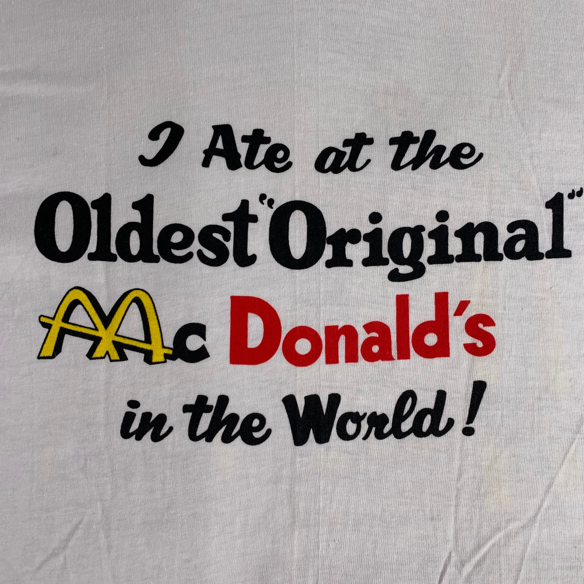 Vintage McDonald&#39;s &quot;Downey, California&quot; T-Shirt