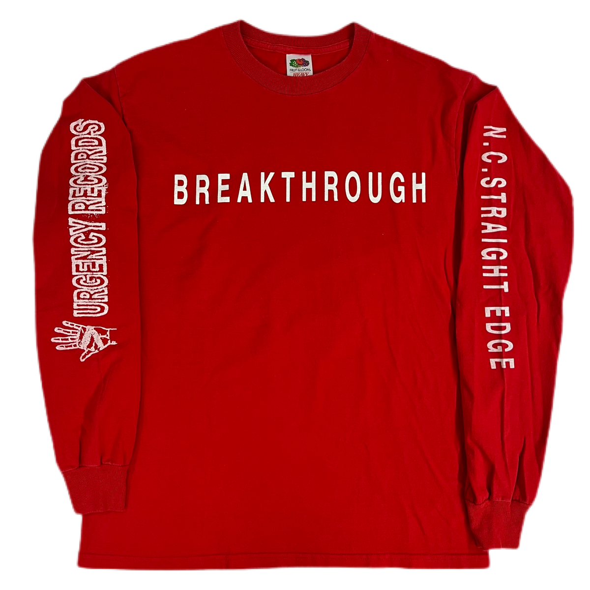 Vintage Breakthrough &quot;N.C. Straight Edge&quot; Long Sleeve Shirt