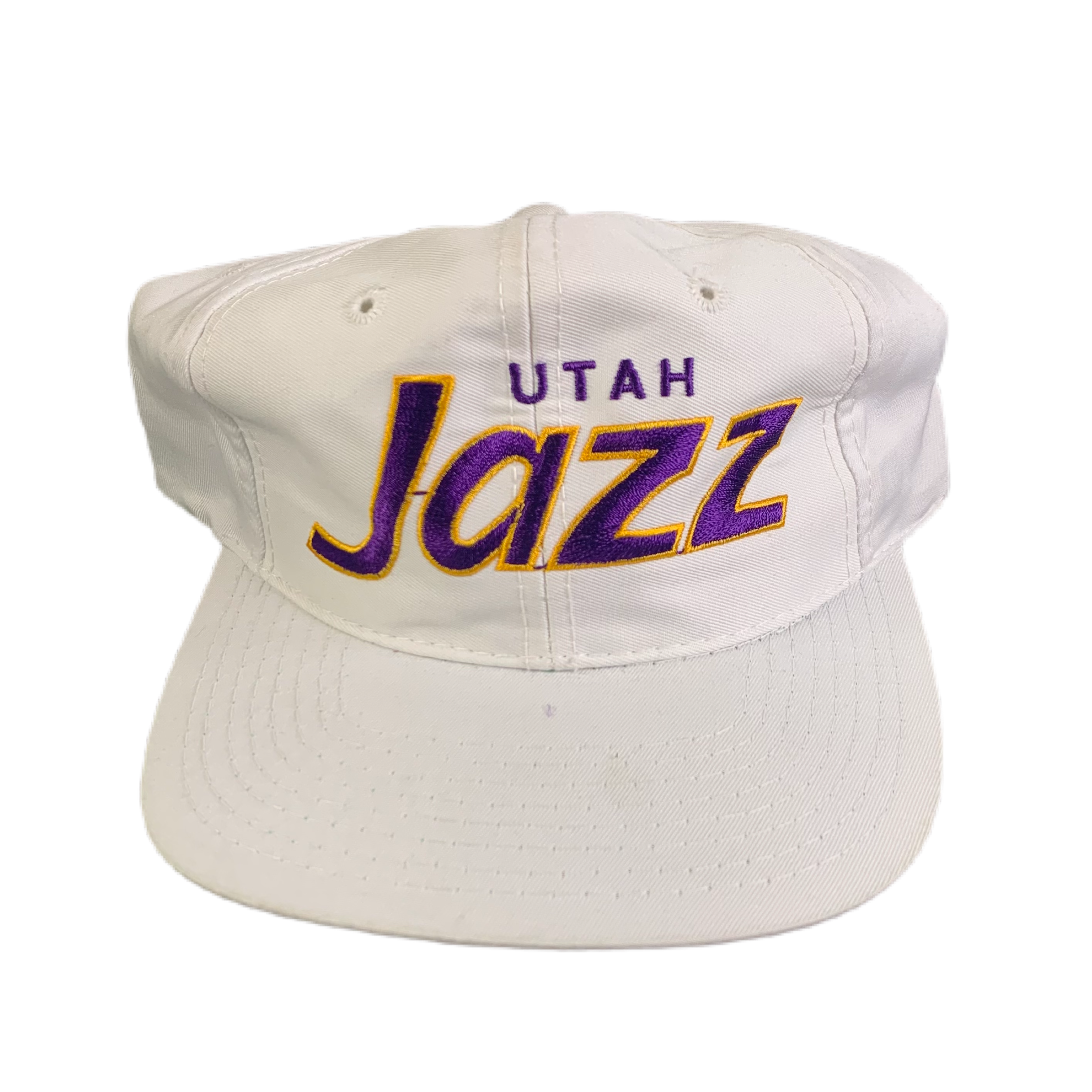 Vintage Utah Jazz Karl Malone Sand Knit Jersey Size Large