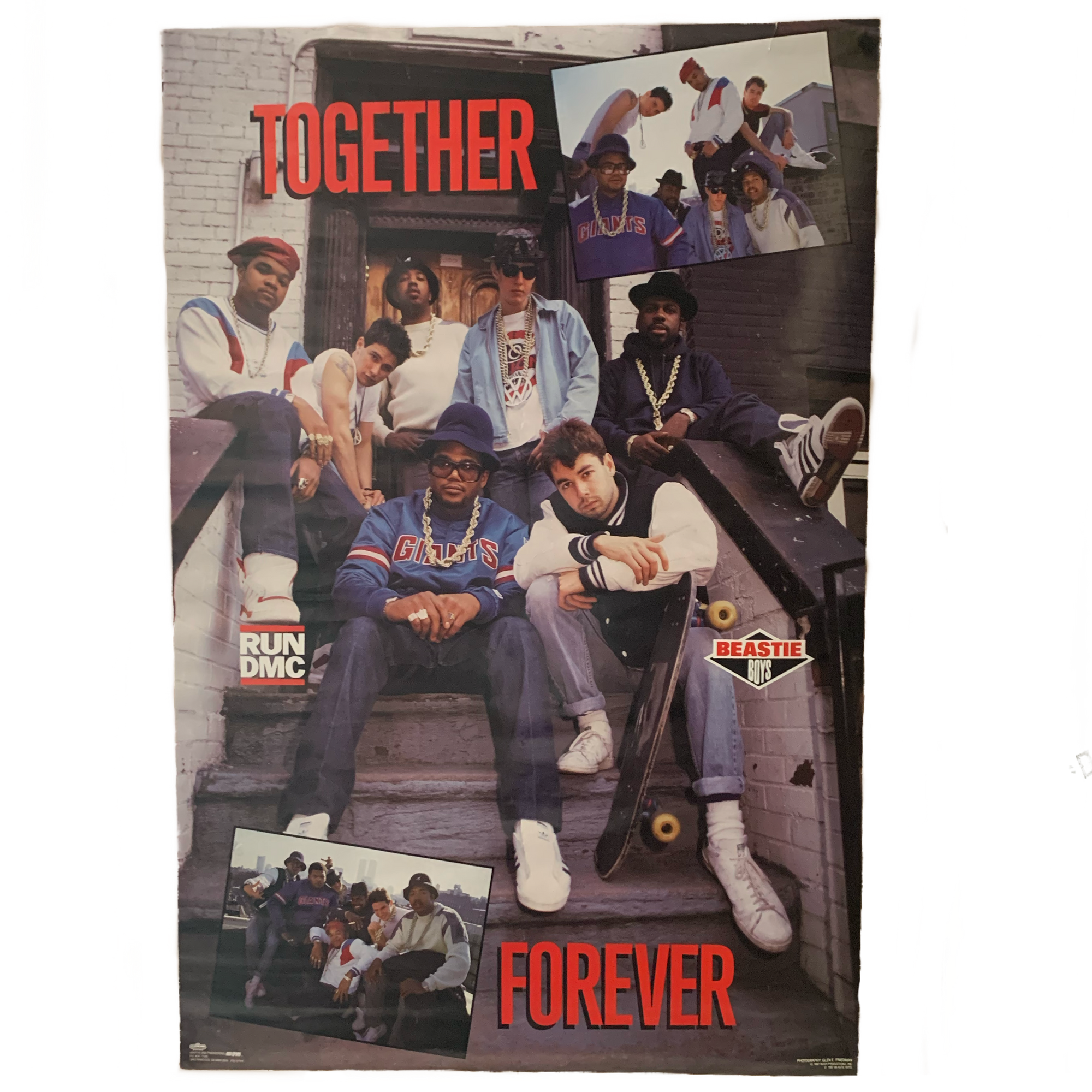 Vintage original Run DMC Beastie Boys Together Forever Poster Glen E Friedman