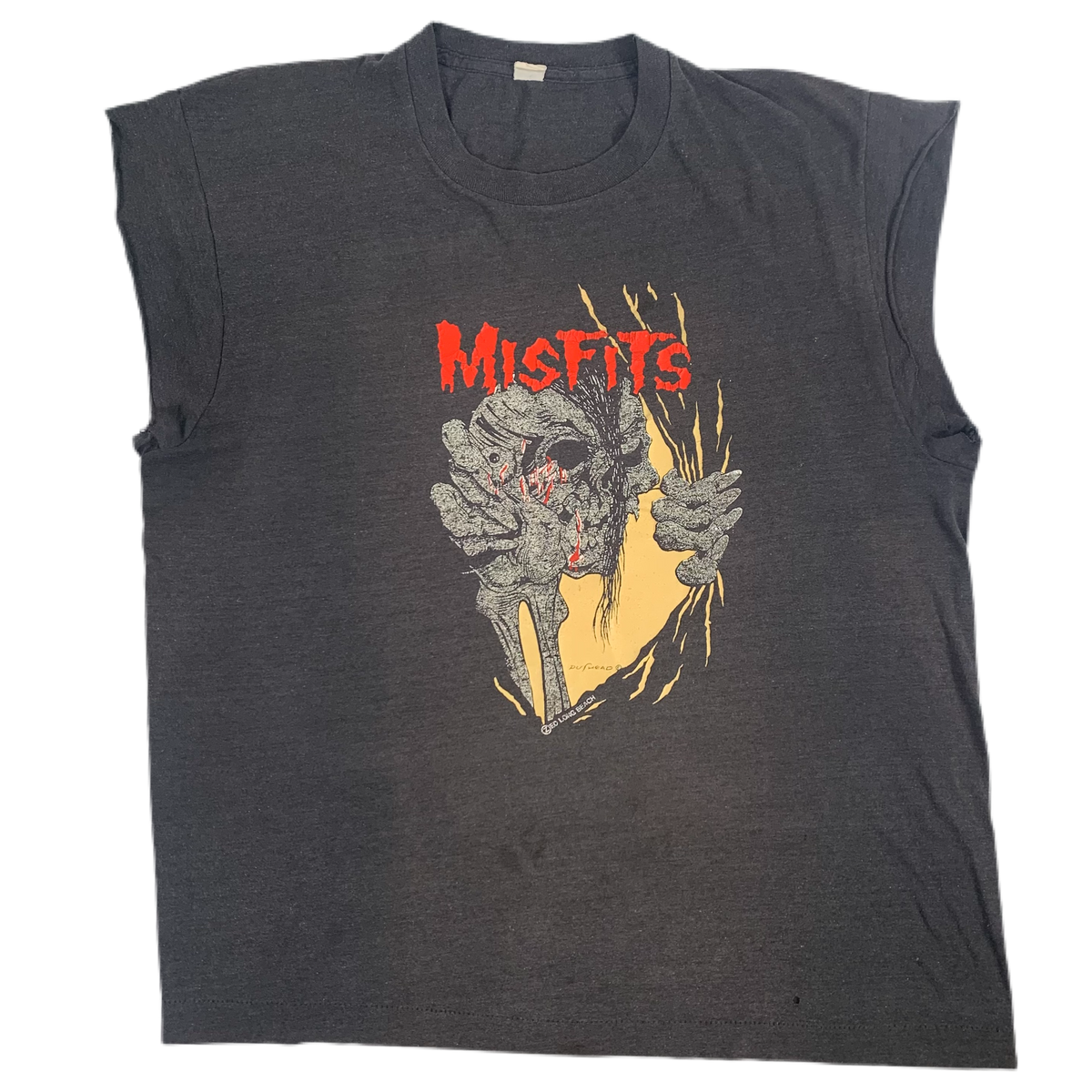 Vintage The Misfits &quot;Zed Long Beach&quot; Pushead Sleeveless T-Shirt