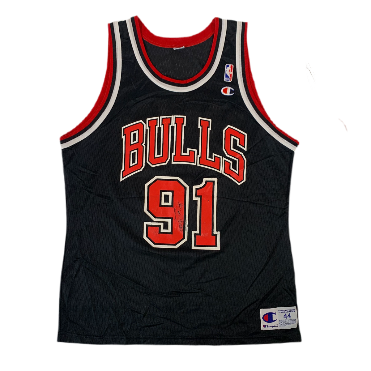 Vintage Chicago Bulls &quot;Dennis Rodman&quot; #91 Champion Basketball Jersey