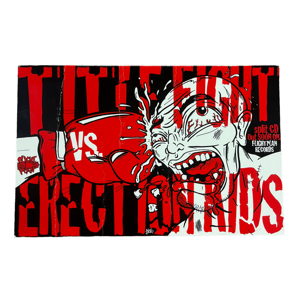 Title Fight Vs Erection Kids &quot;Split CD&quot; Flight Plan Records Poster