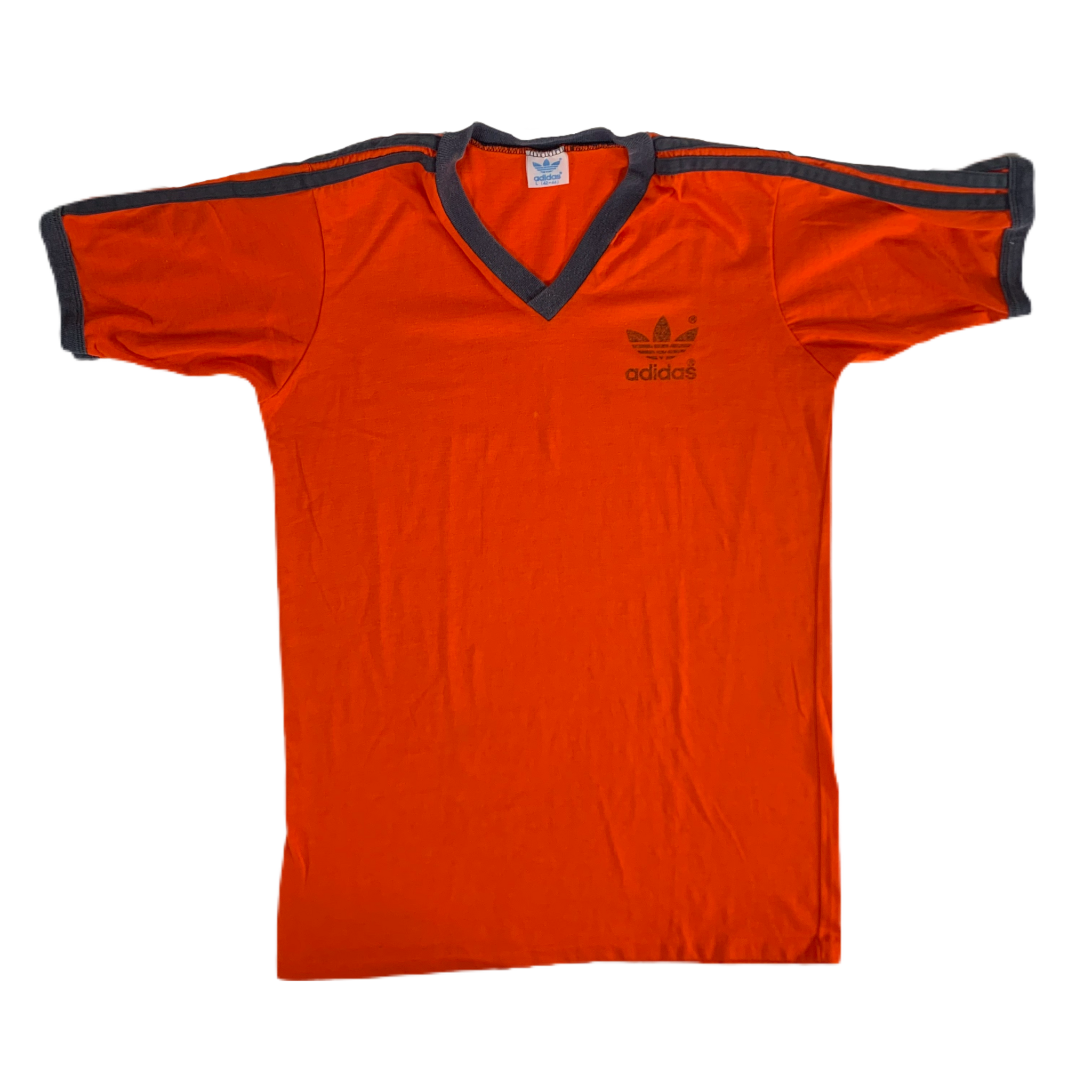 Vintage Adidas Orange V Neck Ringer jointcustodydc