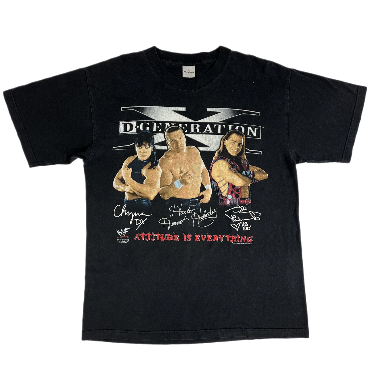 Vintage Degeneration X &quot;Attitude Is Everything&quot; WWF T-Shirt