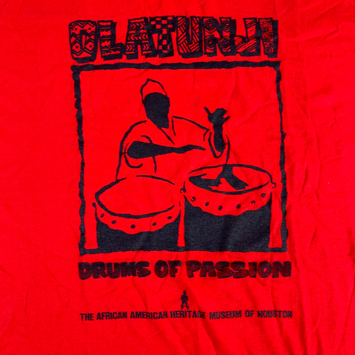 Vintage Olatunji &quot;Drums Of Passion&quot; AAHM T-Shirt