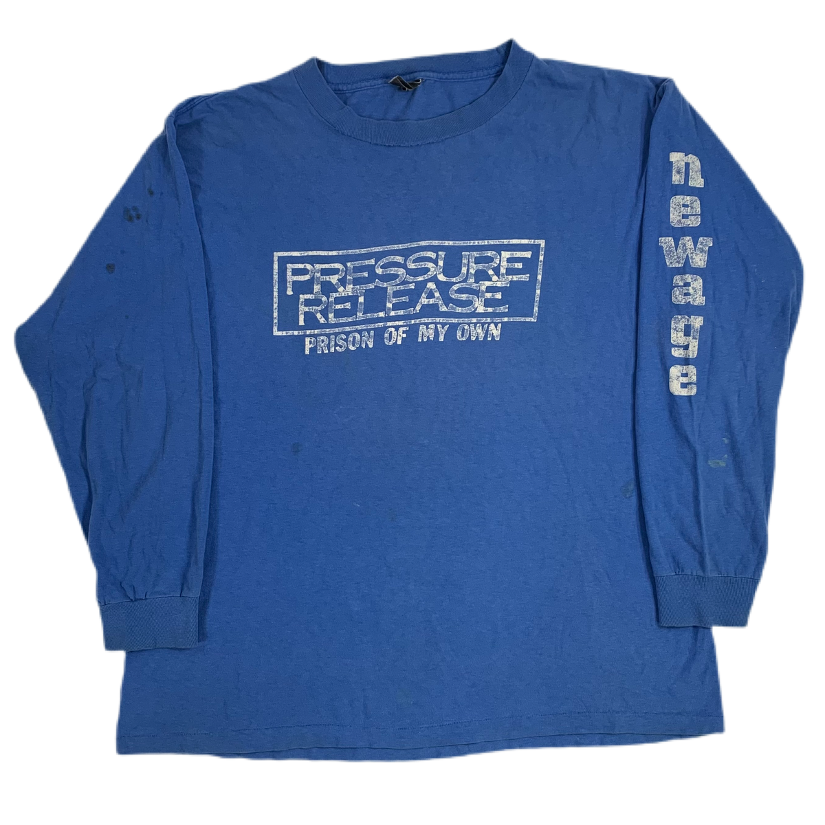 Vintage Pressure Release &quot;Prison Of My Own&quot; New Age Records Long Sleeve Shirt