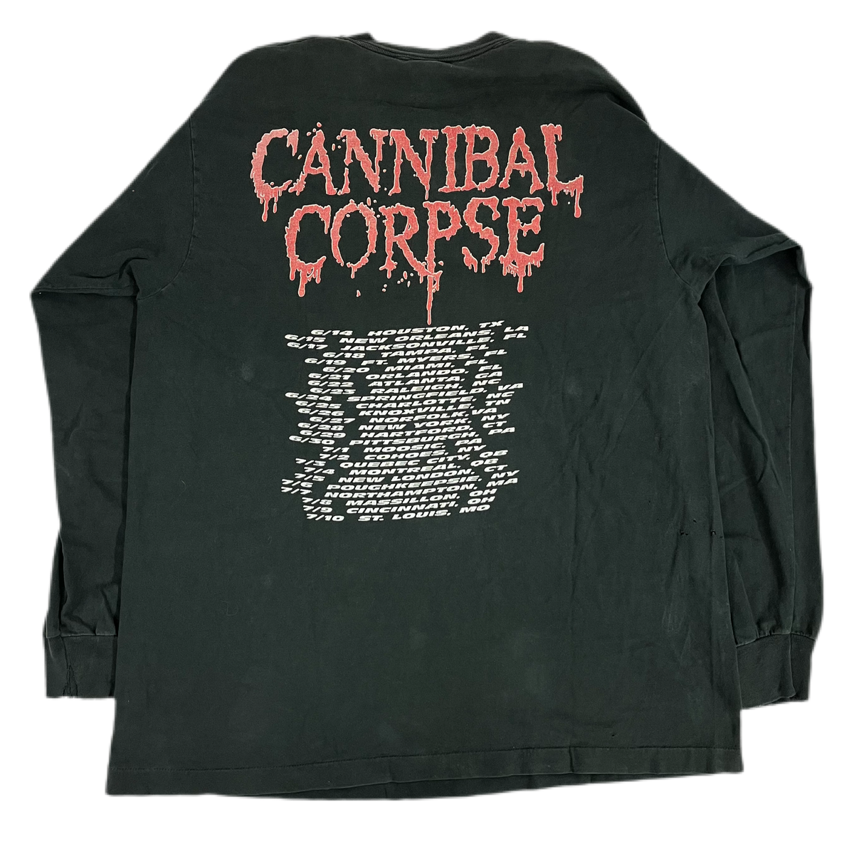 Vintage Cannibal Corpse &quot;VILE&quot; Long Sleeve Tour Shirt