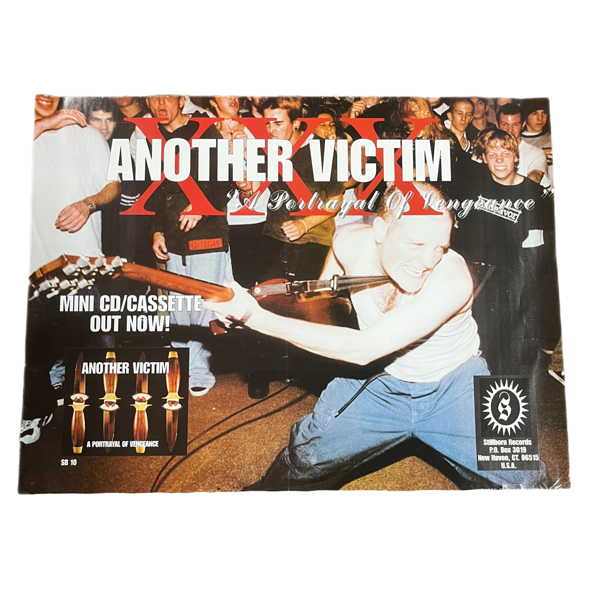 Vintage Another Victim &quot;A Portrayal Of Vengeance&quot; Stillborn Records Promotional Poster