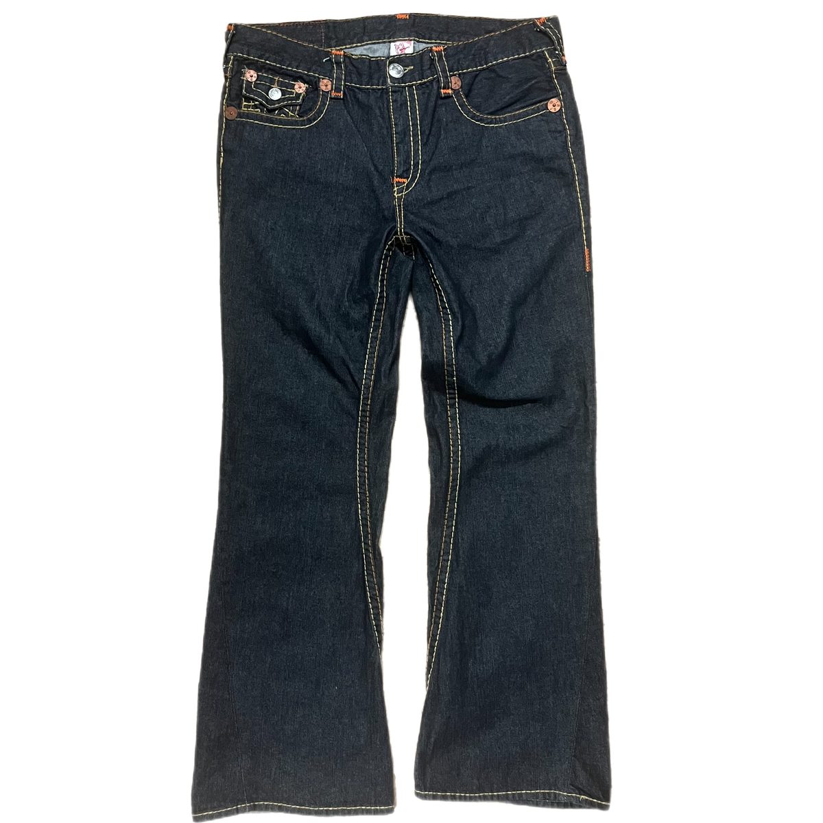 True Religion &quot;Joey Super T&quot; 40x33 Flap Pocket Flare Jeans