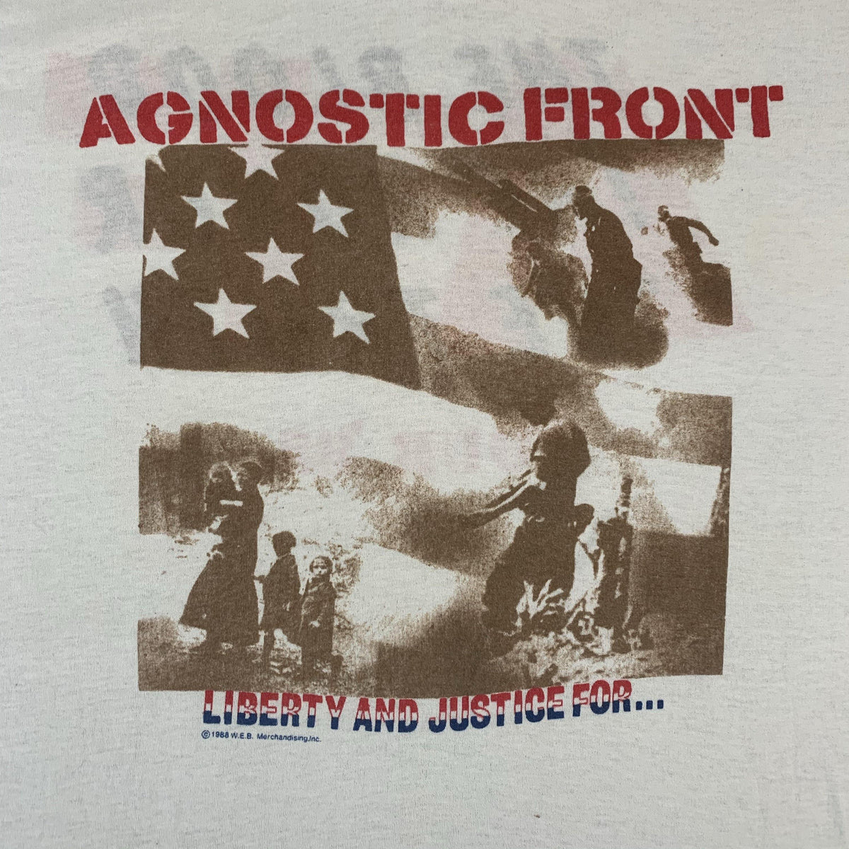 Vintage Agnostic Front &quot;Liberty And Justice For...&quot; Tour T-Shirt - jointcustodydc