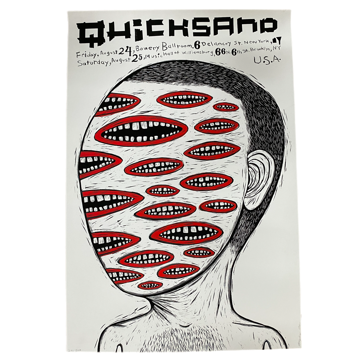 Quicksand &quot;New York City&quot; Melinda Beck 2012 Screeprinted Poster