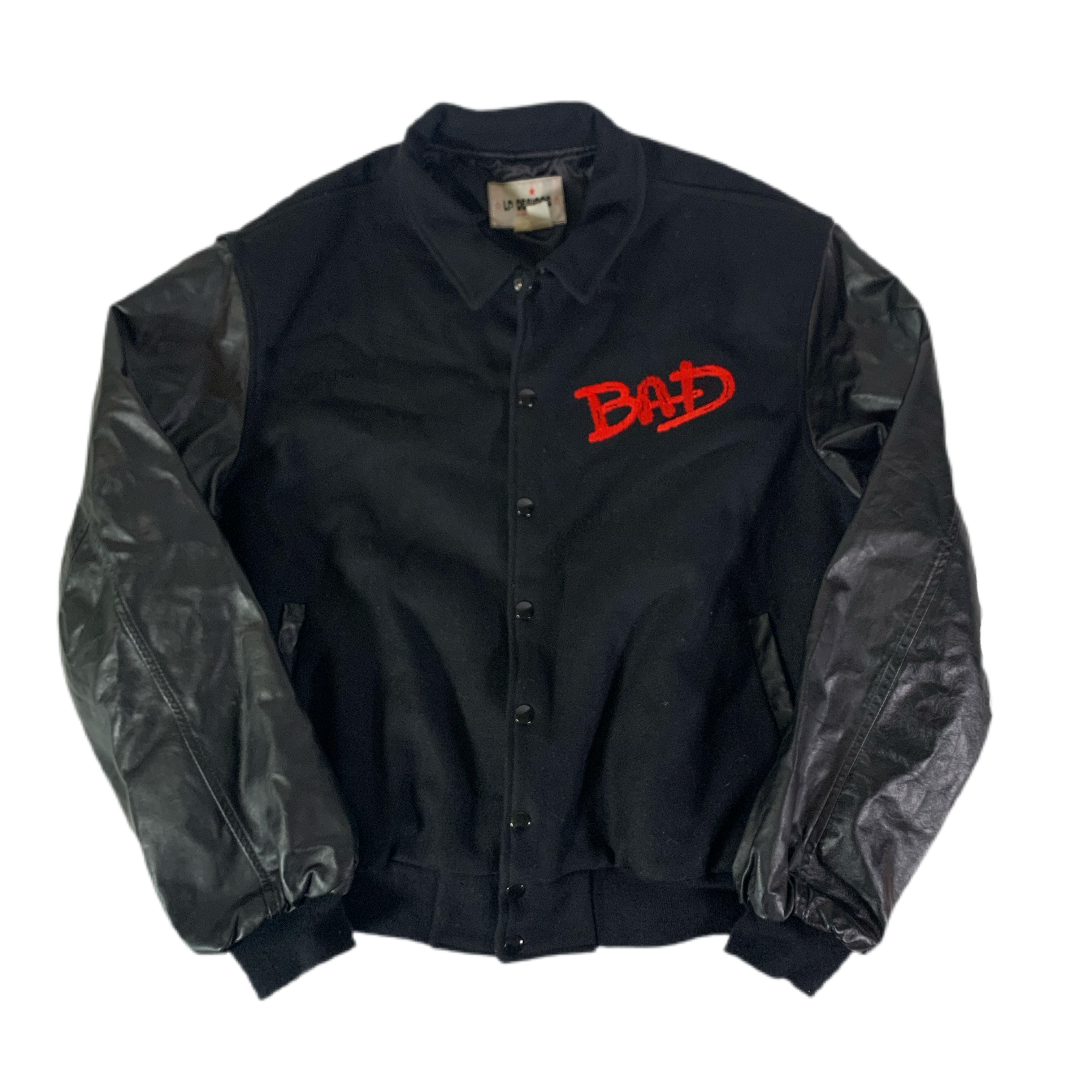Black Leather Jacket For Men : Michael Jackson Bad Vintage