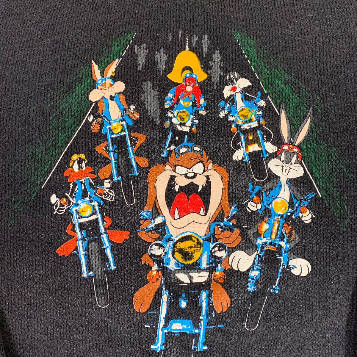 Vintage Looney Tunes &quot;Biker&quot; Crewneck Sweatshirt