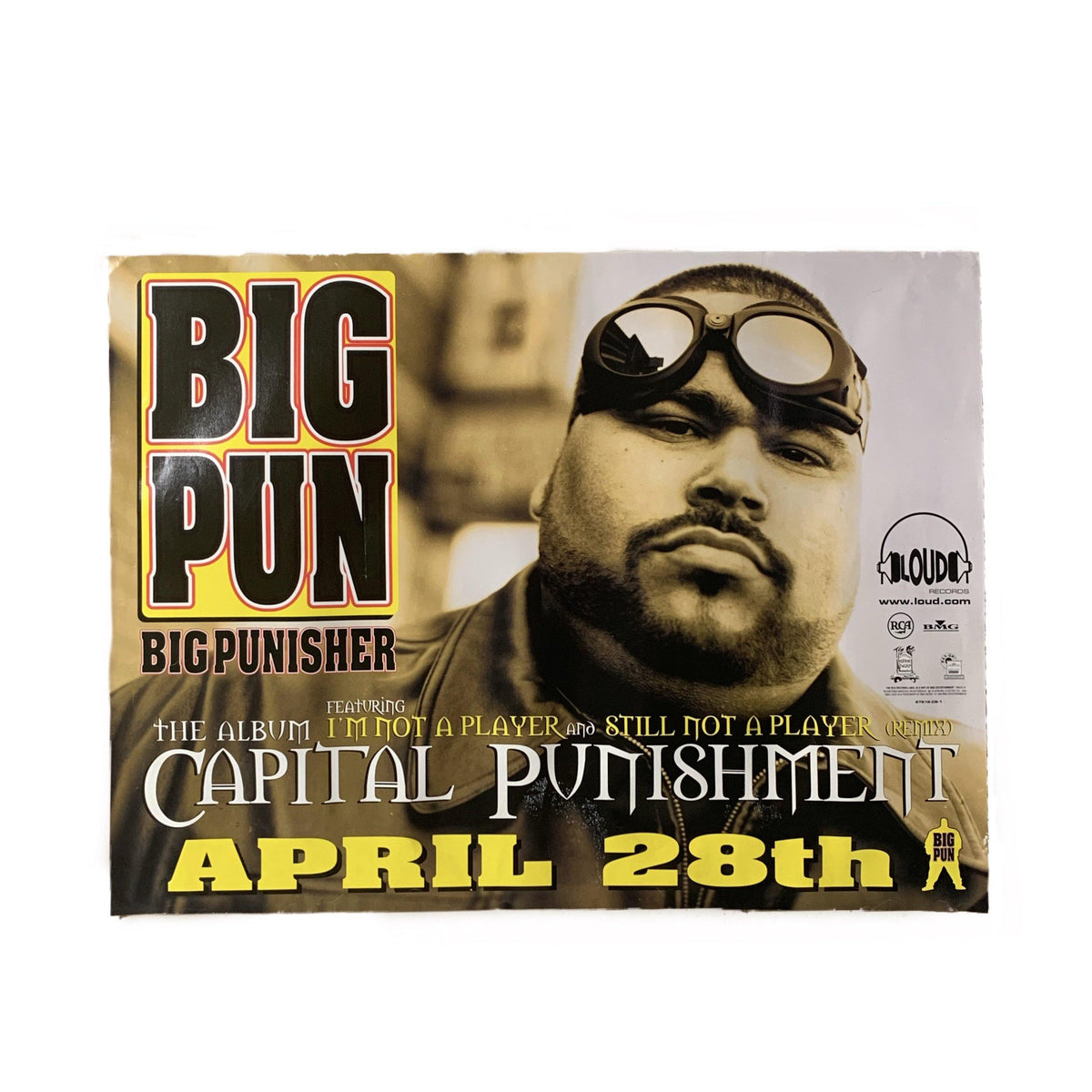 Vintage original Big Pun Big Punisher Capital Punishment Promo Poster Loud Records