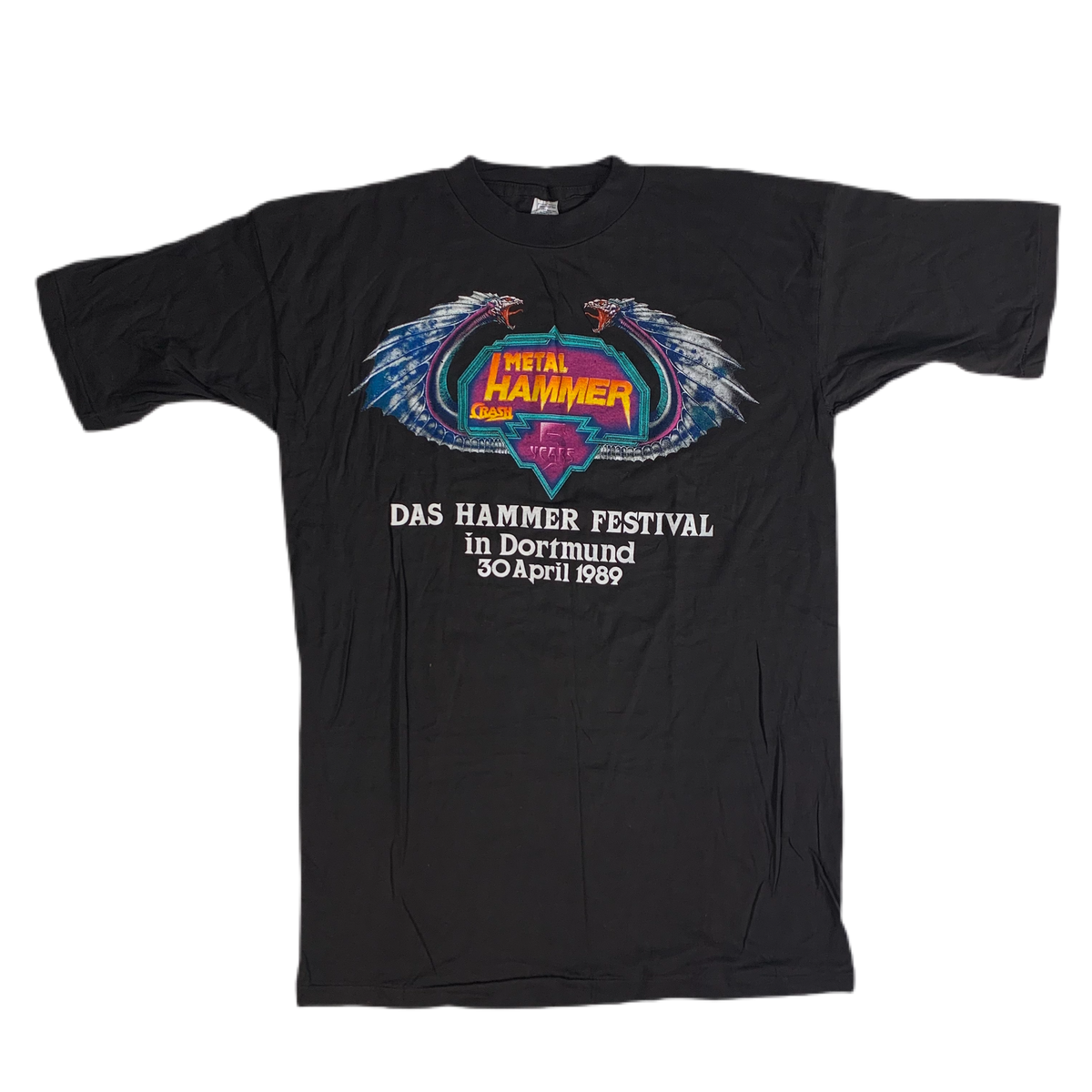 Vintage 1989 Metal Hammer Festival &quot;Ozzy Osbourne Motorhead&quot; T-Shirt