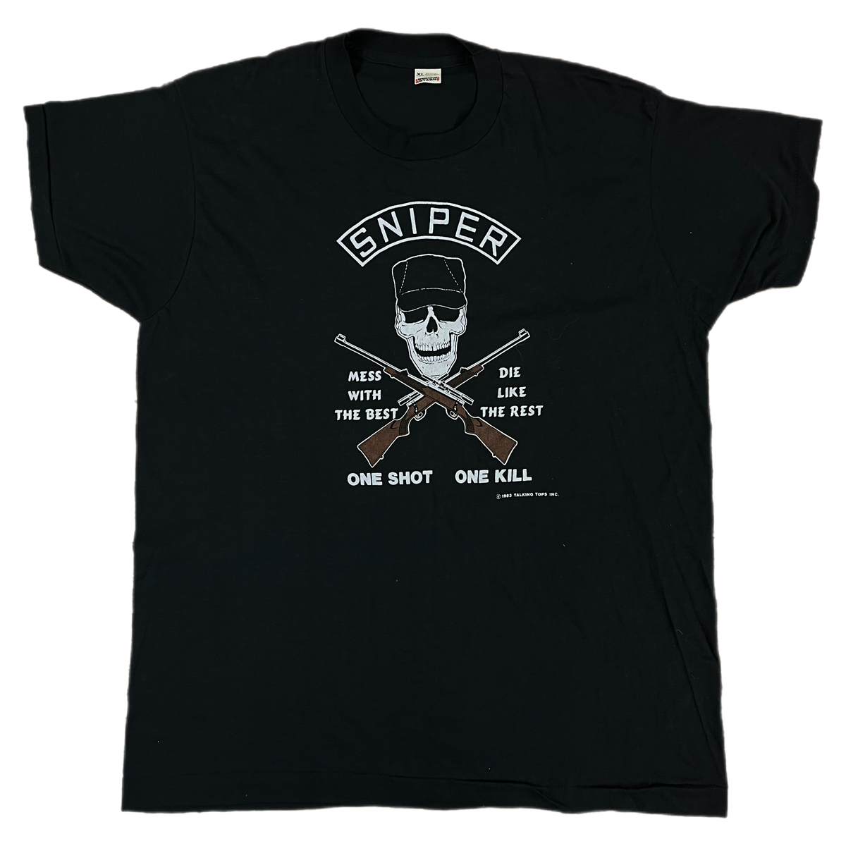 Vintage Sniper &quot;One Shot One Kill&quot; T-Shirt