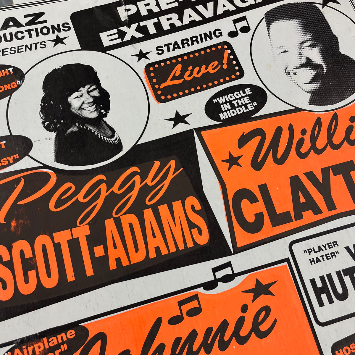 Vintage Pre-Easter Extravaganza Peggy Scott Adams Willie Clayton Johnnie Taylor Vince Hutchinson &quot;Globe Poster Printing Corp&quot; Show Poster