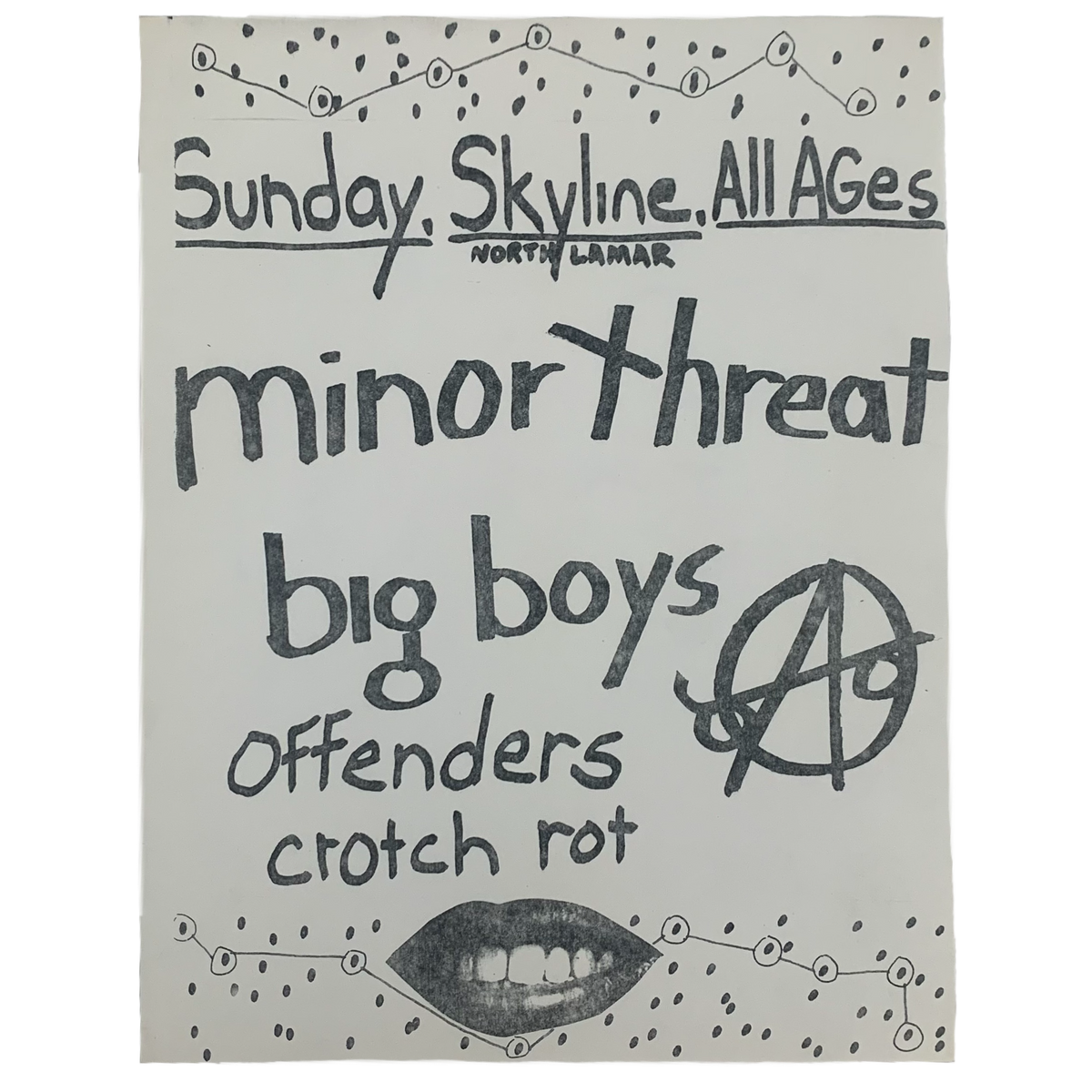 Vintage Minor Threat Big Boys &quot;Skyline Club&quot; Texas Flyer