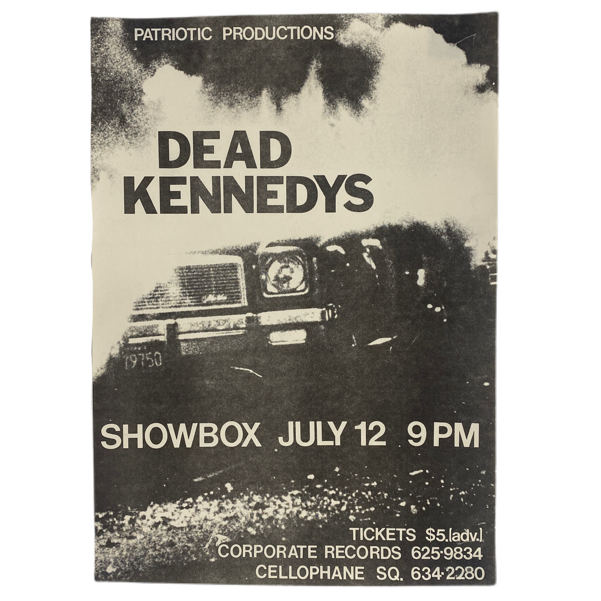 Vintage Dead Kennedys &quot;Showbox&quot; Patriotic Productions Flyer