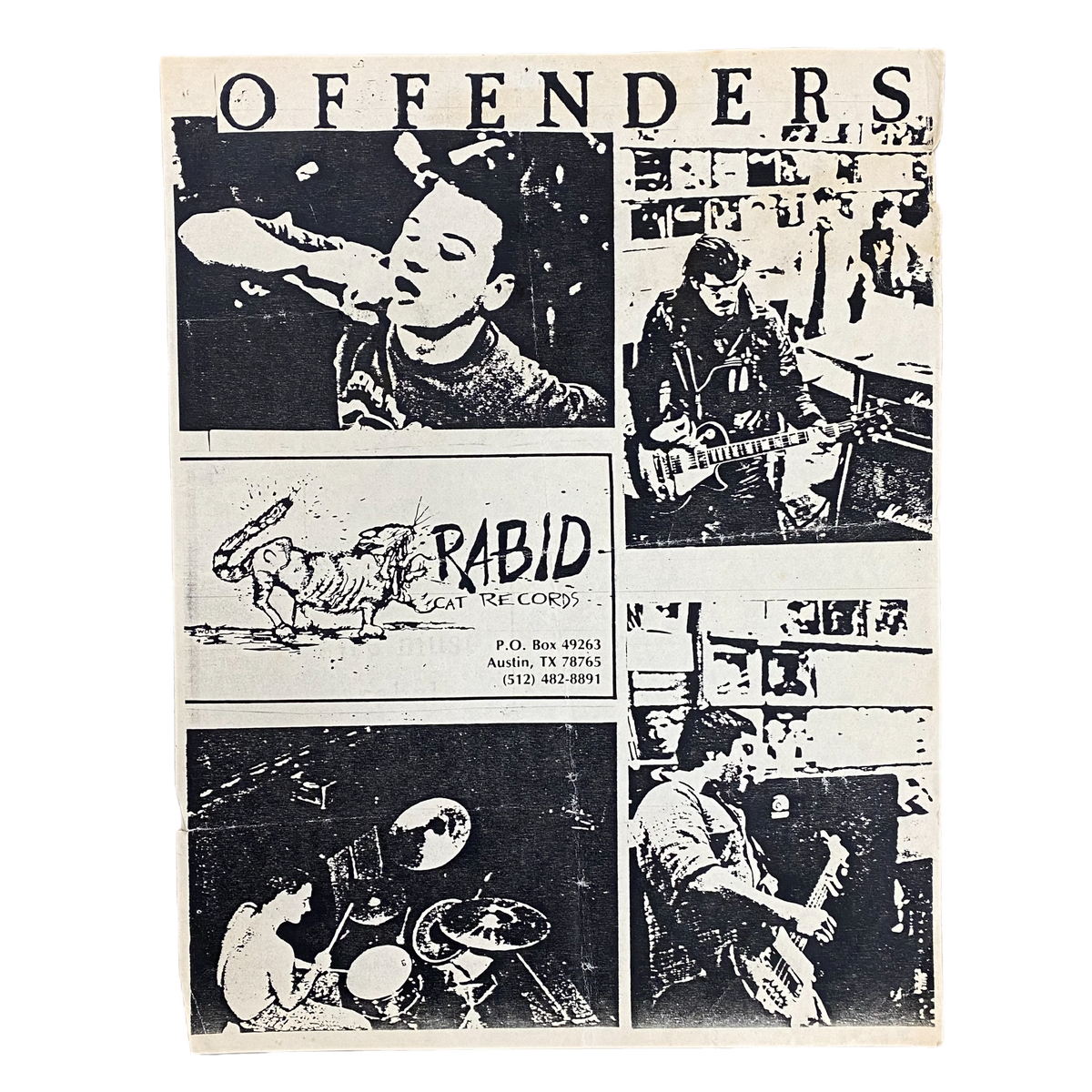 Vintage Offenders &quot;Rabid Cat Records&quot; Flyer